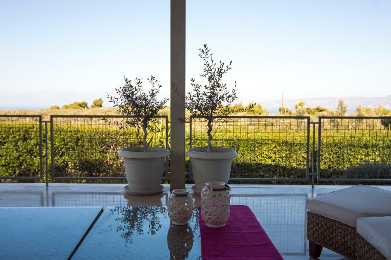 Country Villa Peloponnese With Tennis Court And Pool Zevgolateion ภายนอก รูปภาพ