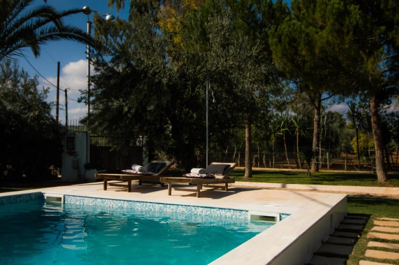 Country Villa Peloponnese With Tennis Court And Pool Zevgolateion ภายนอก รูปภาพ